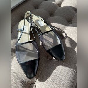 Vintage black mesh flats from 9&Co